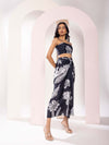 Chalk Printed Bustier & Skirt Co-ord Set (Set of 2)