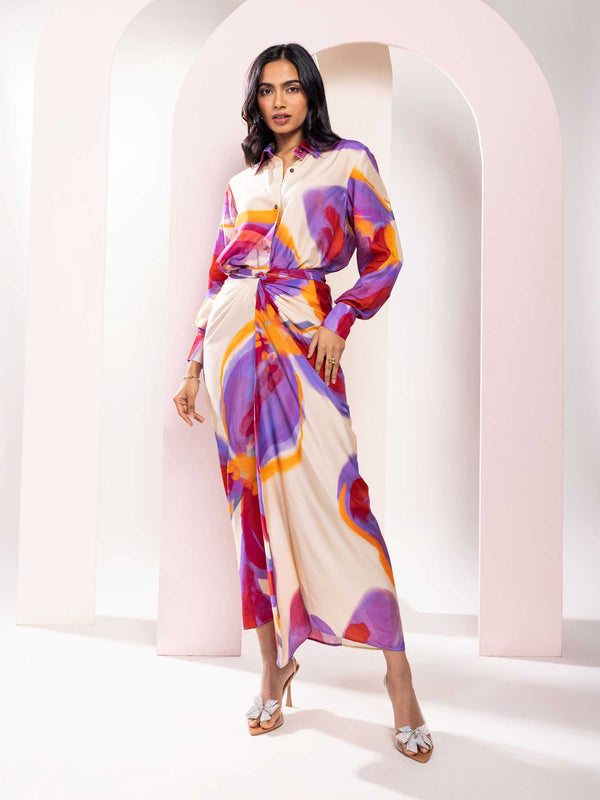 Lavender Printed Shirt