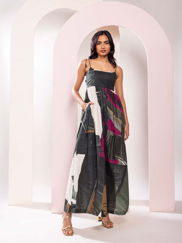 Tropica Printed Scallop Maxi Dress