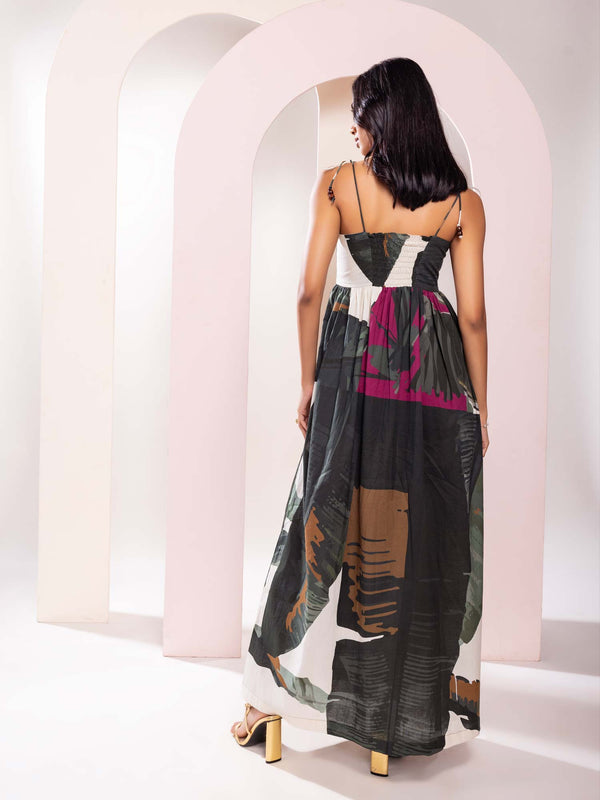 Tropica Printed Scallop Maxi Dress