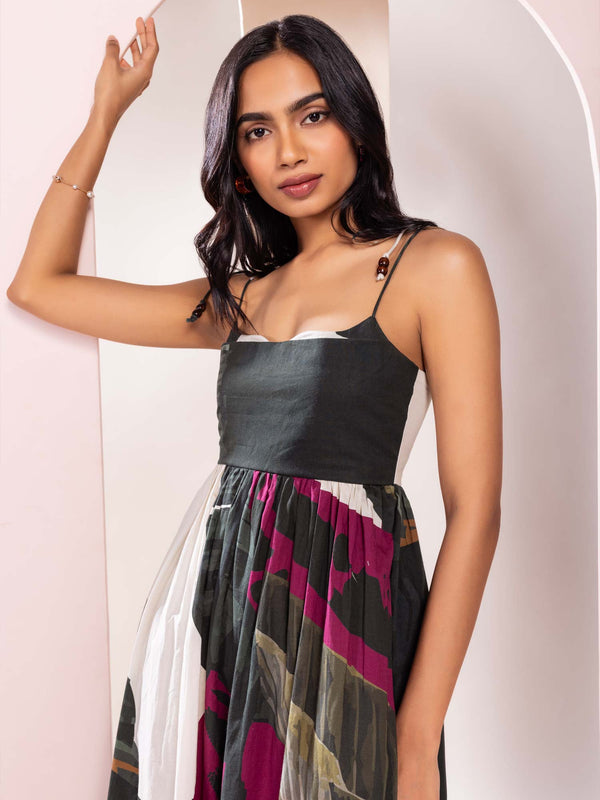 Tropica Printed Scallop Maxi Dress