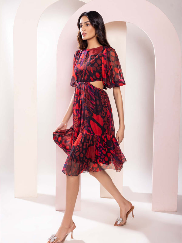 Daze Printed Midi Dress