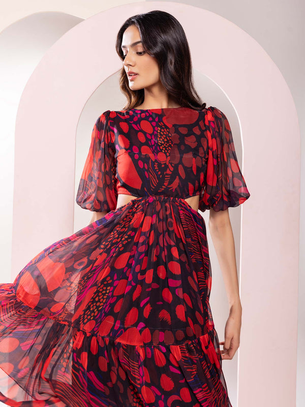 Daze Printed Midi Dress
