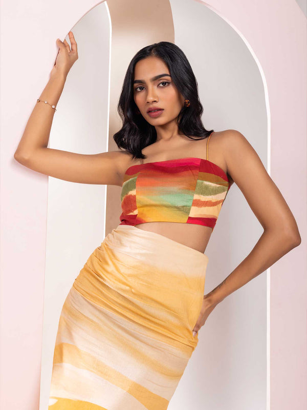 Flow Printed Cutout Maxi Dress