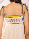 Folk Printed Strappy Midi Dress