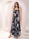 Chalk Printed Loose Fit Maxi Dress