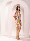 Stamp Printed Mini Dress