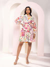 Fig Printed Mini Shirt Dress
