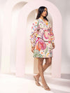 Fig Printed Mini Shirt Dress