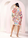 Fig Printed Mini Shirt Dress