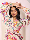 Fig Printed Mini Shirt Dress