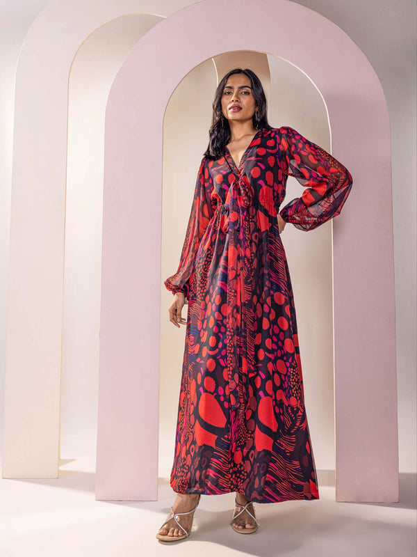 Daze Printed Maxi Dress