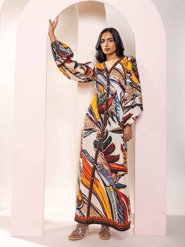 Cinnamon Printed Maxi Dress
