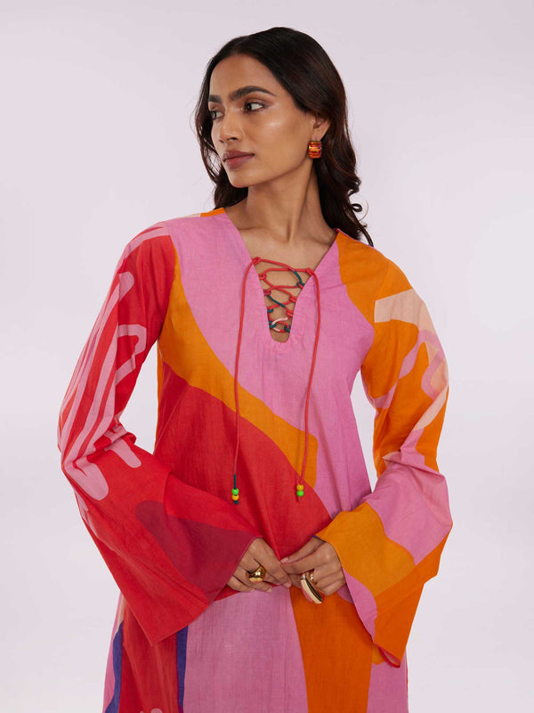 Splash Printed Mini Dress