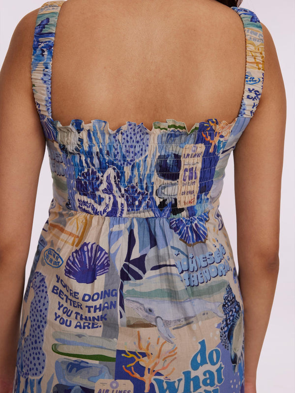 Azul Printed Midi Dress