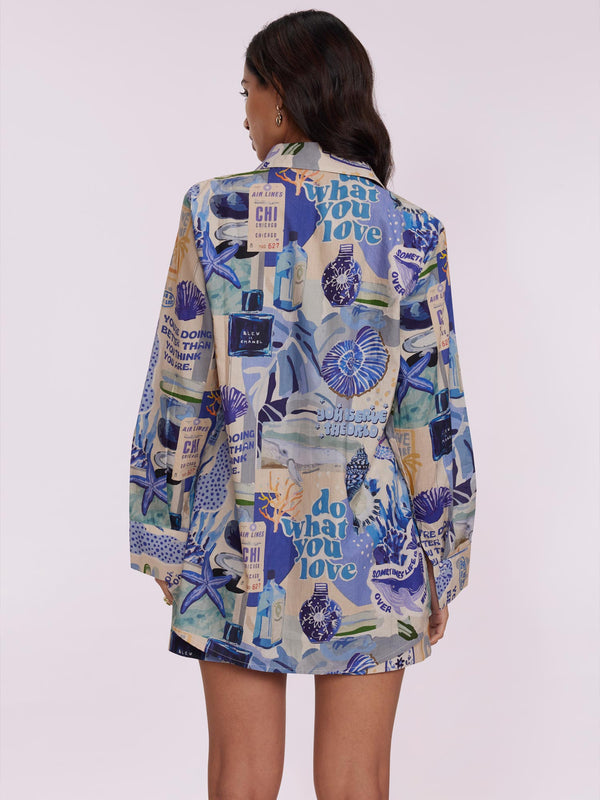 Chic Azul Printed Co-ord Set