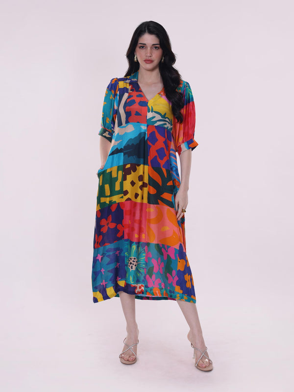 Medley Printed Shirt Dress