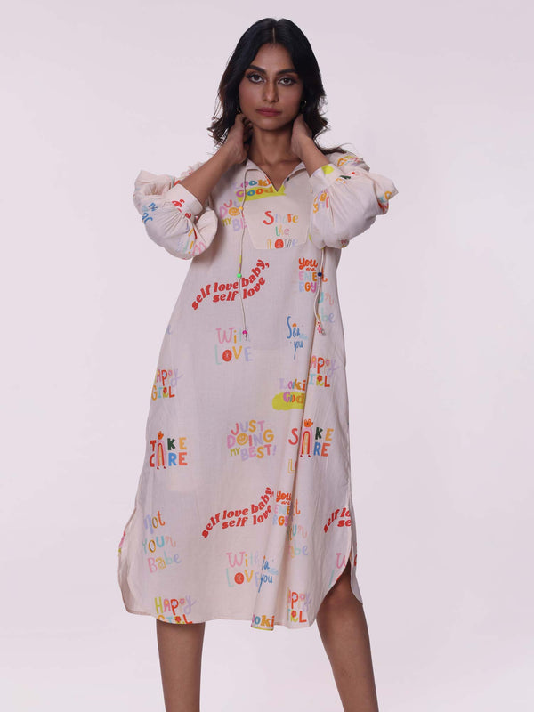 Happy Printed Midi Dress