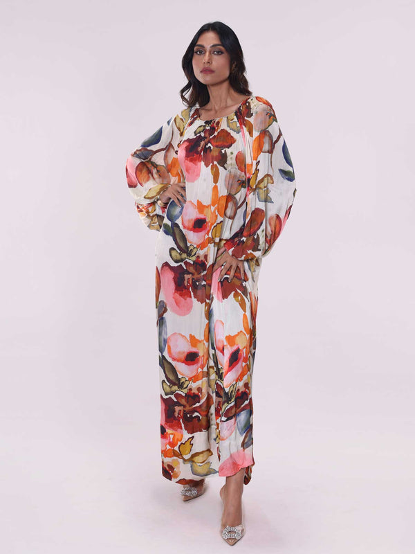 Rose Printed Maxi Dress