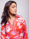 Monstera Printed Wrap Dress