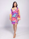 Sway Printed Mini Wrap Dress