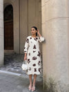Shadow Printed Midi Dress