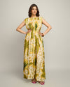 Coco Printed Pleated Maxi Dress