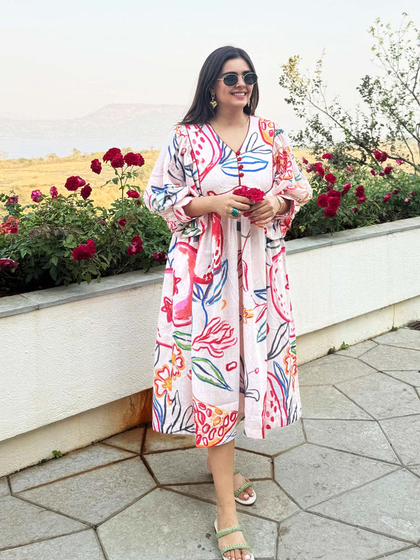 Anaar Printed Midi Dress