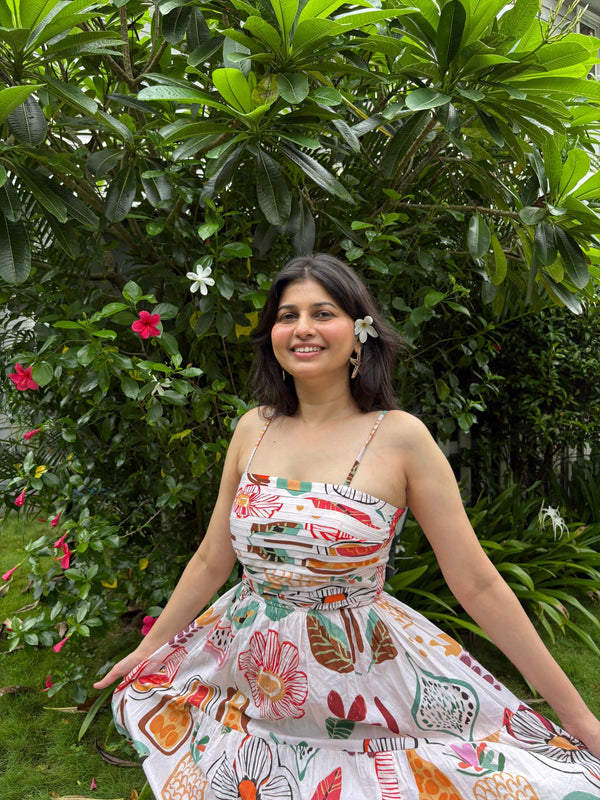 Gardenia Printed Cutout Maxi Dress