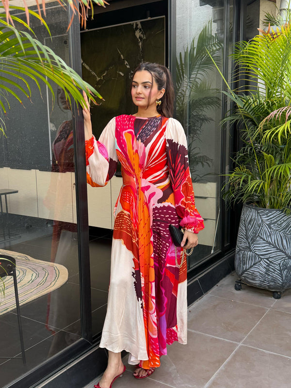 Anthea Printed Midi Dress