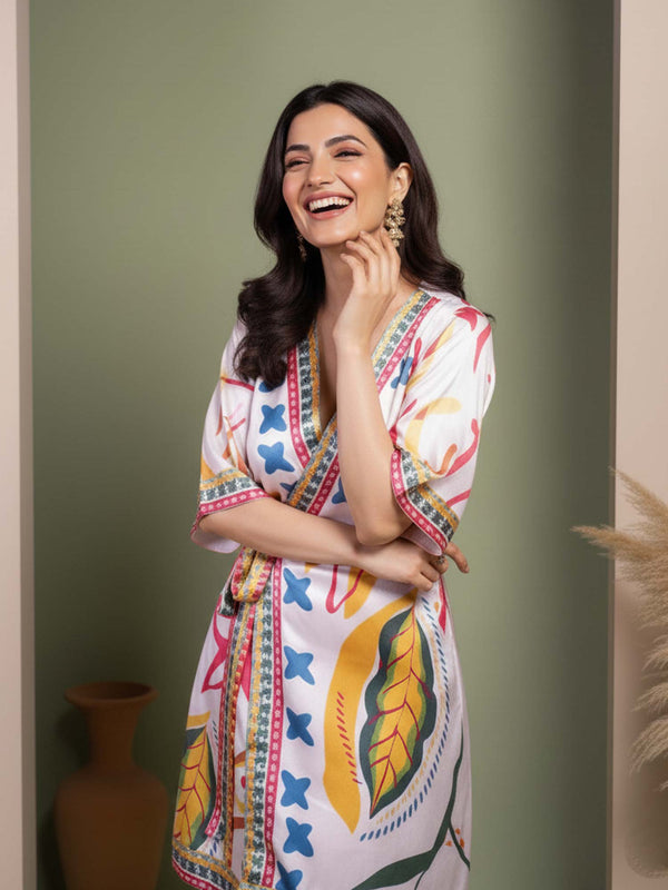 Florence Printed Wrap Dress