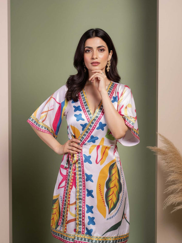 Florence Printed Wrap Dress