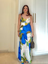 Cobalt Printed Maxi Dress