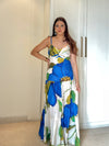 Cobalt Printed Maxi Dress
