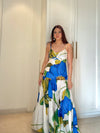 Cobalt Printed Maxi Dress