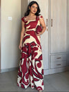 Rustic Printed Pleated Dress