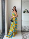 Ripple Printed Maxi Dress