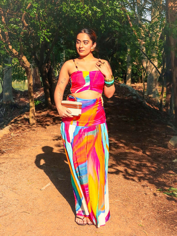 Rainbow Printed Co-ord Set (Set of 2)