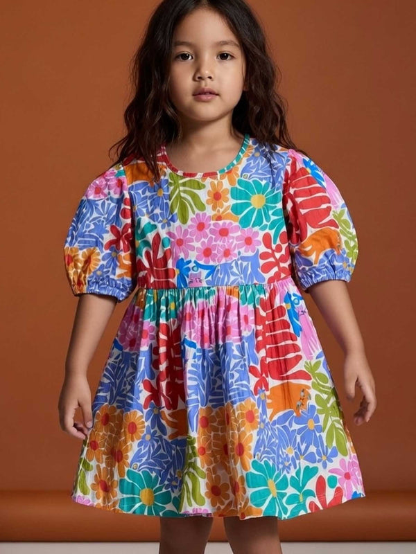 Bloom Garden Puff Sleeve Dress