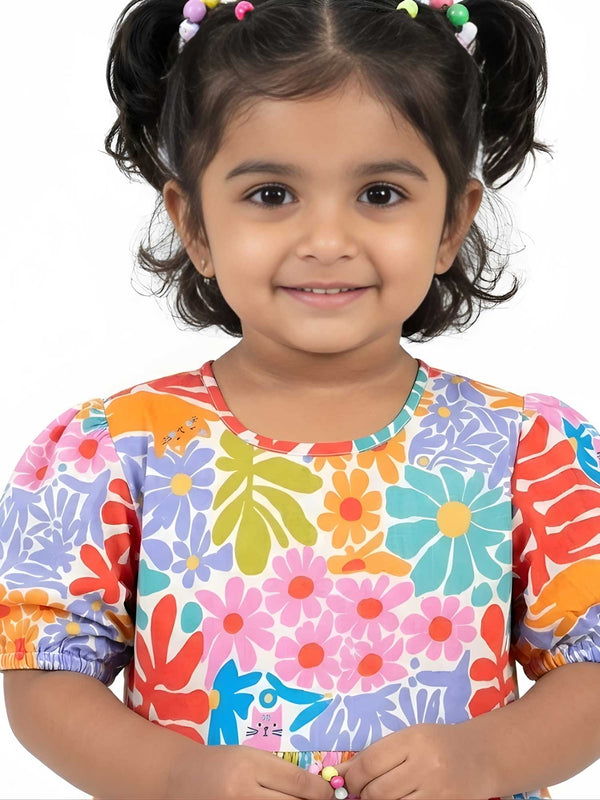 Bloom Garden Puff Sleeve Dress