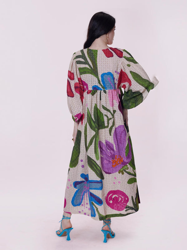 Camellia Printed Midi Dress