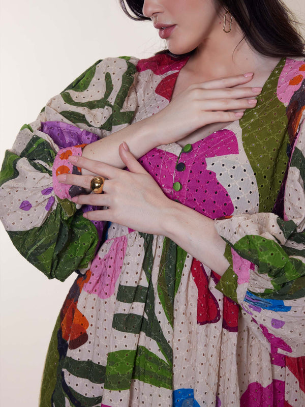 Camellia Printed Midi Dress