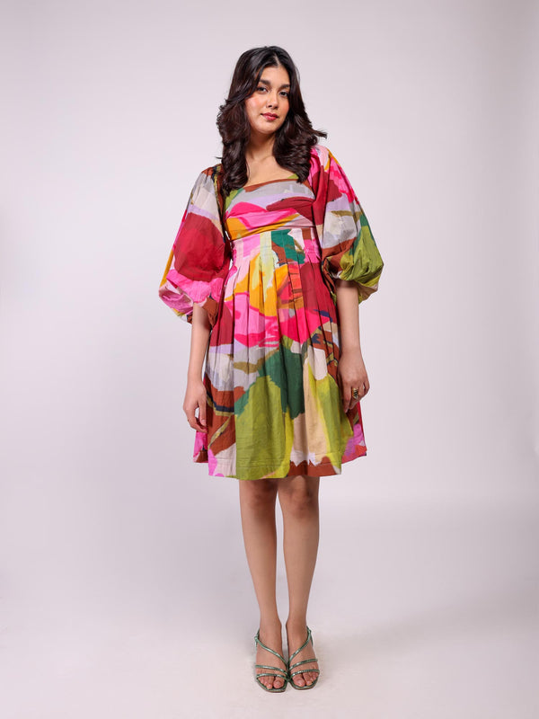 Floradise Printed Mini Dress