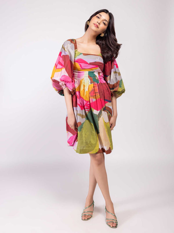 Floradise Printed Mini Dress