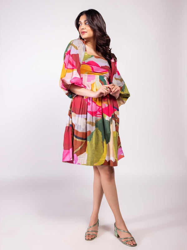 Floradise Printed Mini Dress