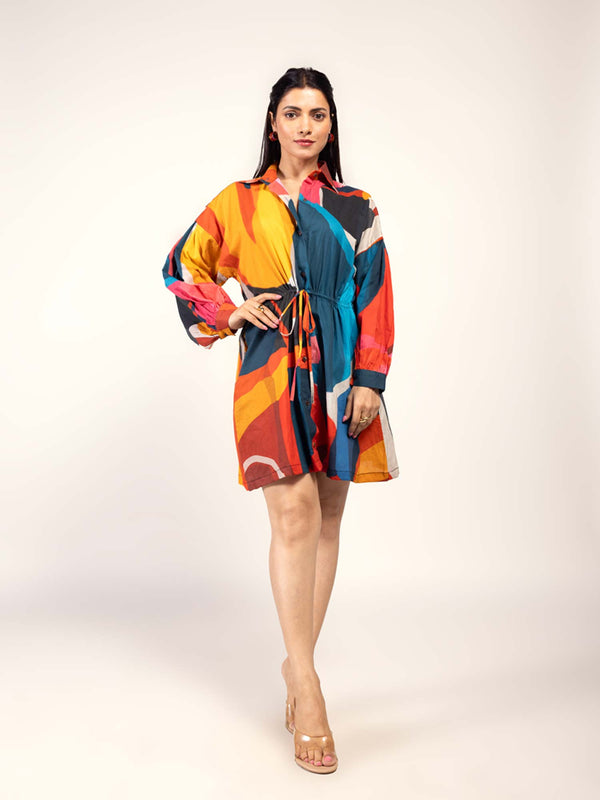 Scarlet Printed Shirt Dress