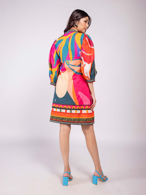 Back view of Pinko Printed Mini Dress