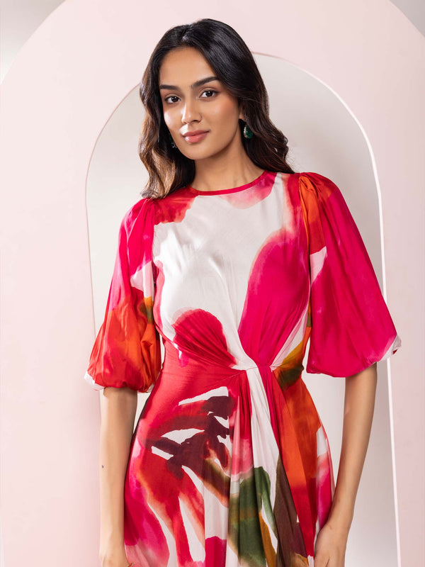 Zinnia Printed Midi Dress