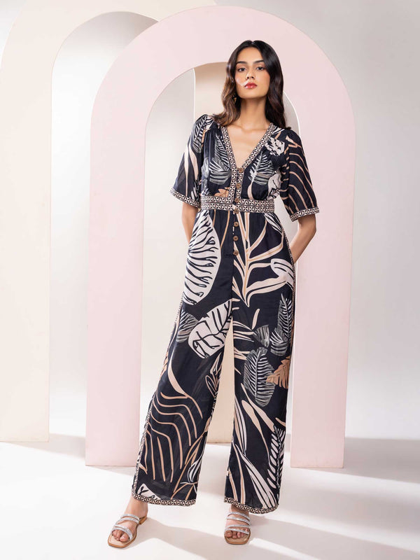 Noir Printed Jumpsuit