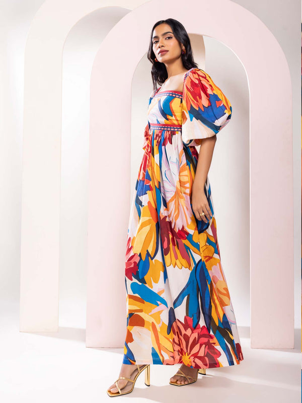 Rosylyn Printed One Shoulder Dress